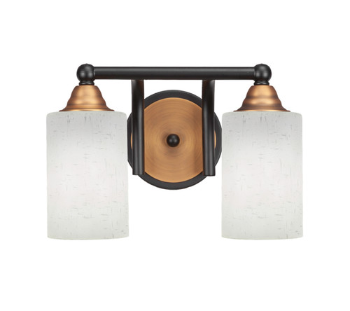 Toltec Lighting - 3422-MBBR-310 - Two Light Bath Bar - Paramount - Matte Black & Brass