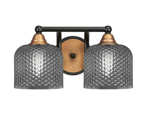 Toltec Lighting - 3422-MBBR-4612 - Two Light Bath Bar - Paramount - Matte Black & Brass