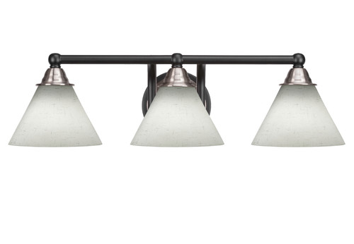 Toltec Lighting - 3423-MBBN-312 - Three Light Bath Bar - Paramount - Matte Black & Brushed Nickel