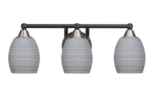 Toltec Lighting - 3423-MBBN-4022 - Three Light Bath Bar - Paramount - Matte Black & Brushed Nickel
