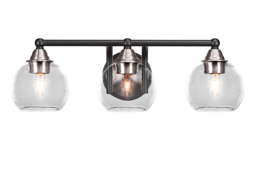 Toltec Lighting - 3423-MBBN-4100 - Three Light Bath Bar - Paramount - Matte Black & Brushed Nickel