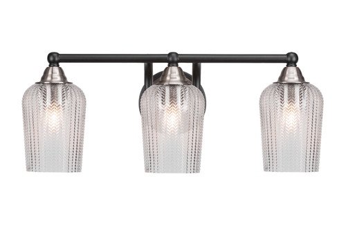 Toltec Lighting - 3423-MBBN-4250 - Three Light Bath Bar - Paramount - Matte Black & Brushed Nickel