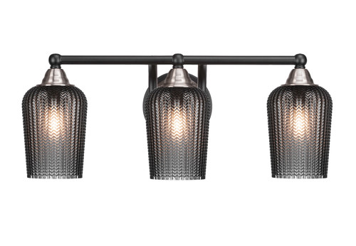 Toltec Lighting - 3423-MBBN-4252 - Three Light Bath Bar - Paramount - Matte Black & Brushed Nickel