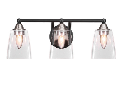 Toltec Lighting - 3423-MBBN-461 - Three Light Bath Bar - Paramount - Matte Black & Brushed Nickel
