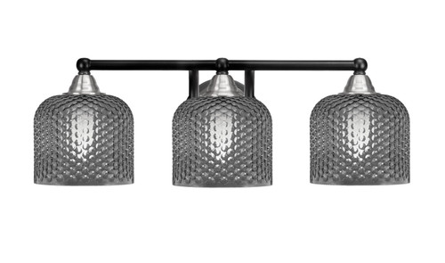 Toltec Lighting - 3423-MBBN-4612 - Three Light Bath Bar - Paramount - Matte Black & Brushed Nickel