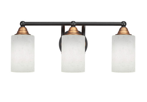 Toltec Lighting - 3423-MBBR-310 - Three Light Bath Bar - Paramount - Matte Black & Brass