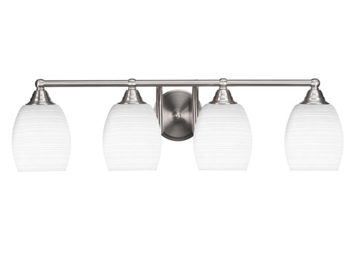 Toltec Lighting - 3424-BN-4021 - Four Light Bath Bar - Paramount - Brushed Nickel