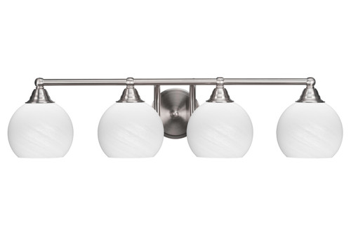 Toltec Lighting - 3424-BN-4101 - Four Light Bath Bar - Paramount - Brushed Nickel