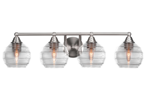 Toltec Lighting - 3424-BN-5110 - Four Light Bath Bar - Paramount - Brushed Nickel