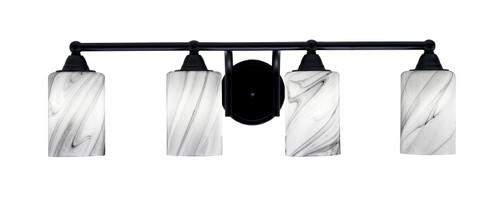 Toltec Lighting - 3424-MB-3009 - Four Light Bath Bar - Paramount - Matte Black