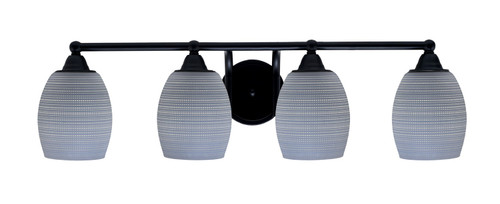 Toltec Lighting - 3424-MB-4022 - Four Light Bath Bar - Paramount - Matte Black