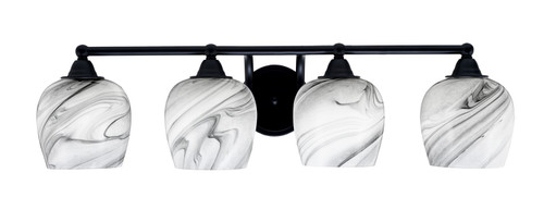 Toltec Lighting - 3424-MB-4819 - Four Light Bath Bar - Paramount - Matte Black