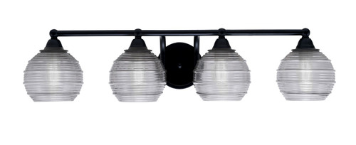Toltec Lighting - 3424-MB-5112 - Four Light Bath Bar - Paramount - Matte Black
