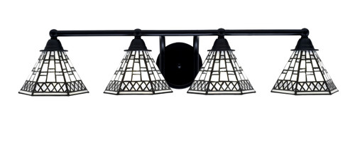 Toltec Lighting - 3424-MB-9105 - Four Light Bath Bar - Paramount - Matte Black