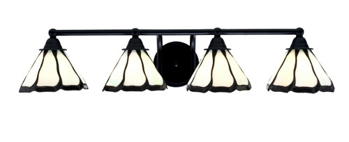 Toltec Lighting - 3424-MB-9125 - Four Light Bath Bar - Paramount - Matte Black