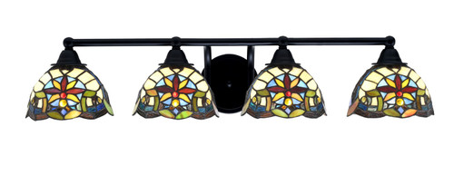 Toltec Lighting - 3424-MB-9365 - Four Light Bath Bar - Paramount - Matte Black
