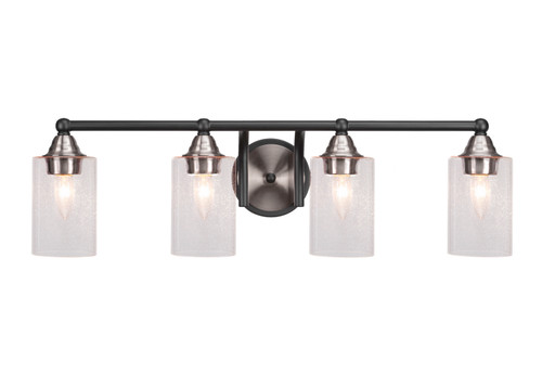 Toltec Lighting - 3424-MBBN-300 - Four Light Bath Bar - Paramount - Matte Black & Brushed Nickel