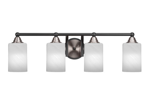 Toltec Lighting - 3424-MBBN-3001 - Four Light Bath Bar - Paramount - Matte Black & Brushed Nickel