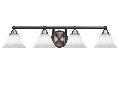 Toltec Lighting - 3424-MBBN-311 - Four Light Bath Bar - Paramount - Matte Black & Brushed Nickel