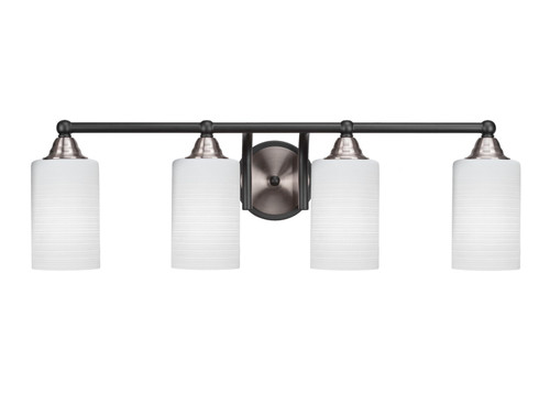 Toltec Lighting - 3424-MBBN-4061 - Four Light Bath Bar - Paramount - Matte Black & Brushed Nickel