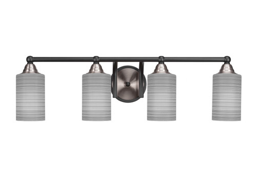 Toltec Lighting - 3424-MBBN-4062 - Four Light Bath Bar - Paramount - Matte Black & Brushed Nickel