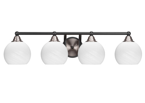 Toltec Lighting - 3424-MBBN-4101 - Four Light Bath Bar - Paramount - Matte Black & Brushed Nickel