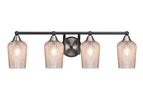 Toltec Lighting - 3424-MBBN-4253 - Four Light Bath Bar - Paramount - Matte Black & Brushed Nickel