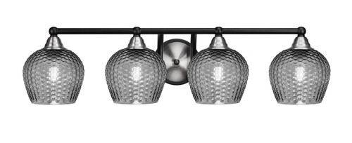 Toltec Lighting - 3424-MBBN-4602 - Four Light Bath Bar - Paramount - Matte Black & Brushed Nickel