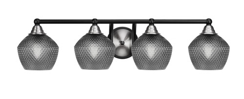 Toltec Lighting - 3424-MBBN-4622 - Four Light Bath Bar - Paramount - Matte Black & Brushed Nickel