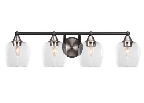 Toltec Lighting - 3424-MBBN-4810 - Four Light Bath Bar - Paramount - Matte Black & Brushed Nickel