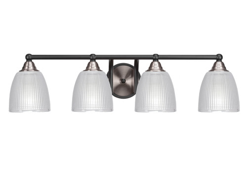 Toltec Lighting - 3424-MBBN-500 - Four Light Bath Bar - Paramount - Matte Black & Brushed Nickel