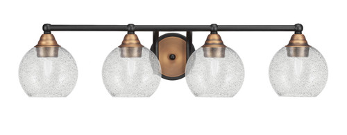 Toltec Lighting - 3424-MBBR-4102 - Four Light Bath Bar - Paramount - Matte Black & Brass