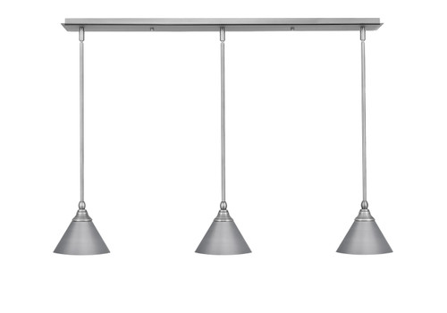 Toltec Lighting - 36-BN-421 - Three Light Linear Pendalier - Any - Brushed Nickel