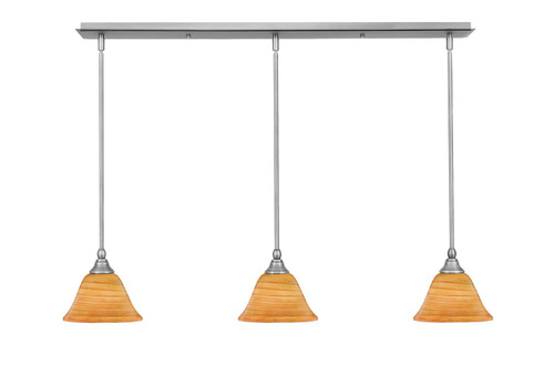 Toltec Lighting - 36-BN-454 - Three Light Linear Pendalier - Any - Brushed Nickel