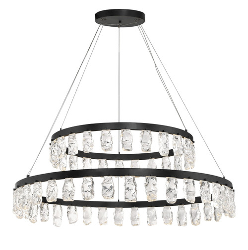 George Kovacs - P1499-66A-L - LED Chandelier - Artic Glacier - Coal Black