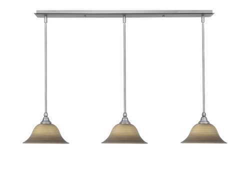 Toltec Lighting - 36-BN-603 - Three Light Linear Pendalier - Any - Brushed Nickel