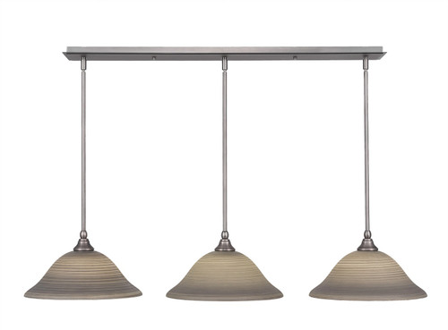Toltec Lighting - 36-BN-604 - Three Light Linear Pendalier - Any - Brushed Nickel