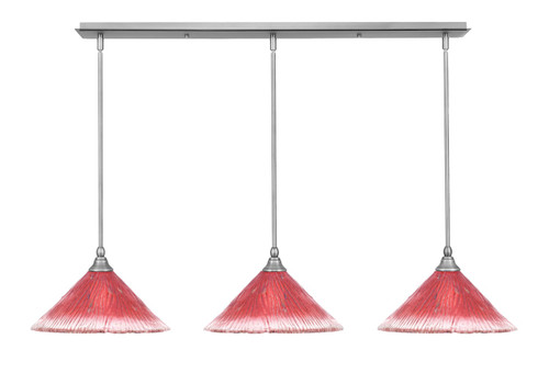 Toltec Lighting - 36-BN-706 - Three Light Linear Pendalier - Any - Brushed Nickel