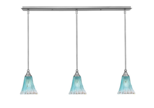 Toltec Lighting - 36-BN-725 - Three Light Linear Pendalier - Any - Brushed Nickel