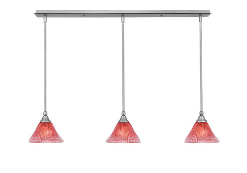 Toltec Lighting - 36-BN-756 - Three Light Linear Pendalier - Any - Brushed Nickel