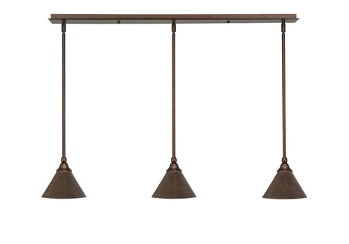 Toltec Lighting - 36-BRZ-421 - Three Light Linear Pendalier - Any - Bronze