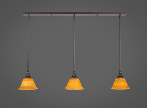 Toltec Lighting - 36-BRZ-454 - Three Light Linear Pendalier - Any - Bronze