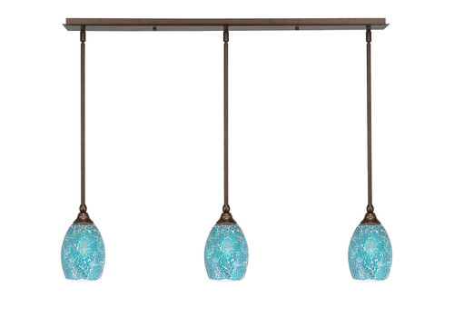 Toltec Lighting - 36-BRZ-5055 - Three Light Linear Pendalier - Any - Bronze
