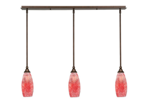 Toltec Lighting - 36-BRZ-5066 - Three Light Linear Pendalier - Any - Bronze