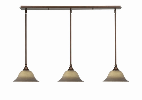 Toltec Lighting - 36-BRZ-603 - Three Light Linear Pendalier - Any - Bronze