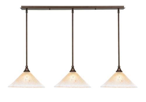 Toltec Lighting - 36-BRZ-700 - Three Light Linear Pendalier - Any - Bronze