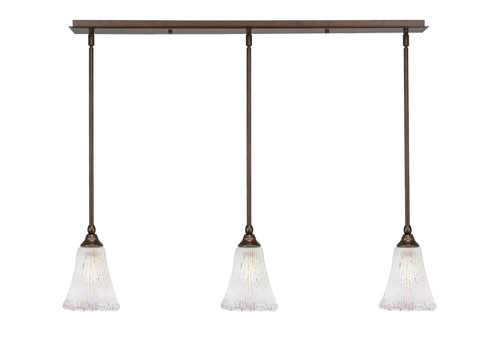 Toltec Lighting - 36-BRZ-721 - Three Light Linear Pendalier - Any - Bronze