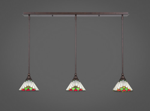 Toltec Lighting - 36-BRZ-9375 - Three Light Mini Pendant - Any - Bronze