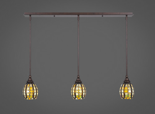 Toltec Lighting - 36-BRZ-9871 - Three Light Mini Pendant - Any - Bronze