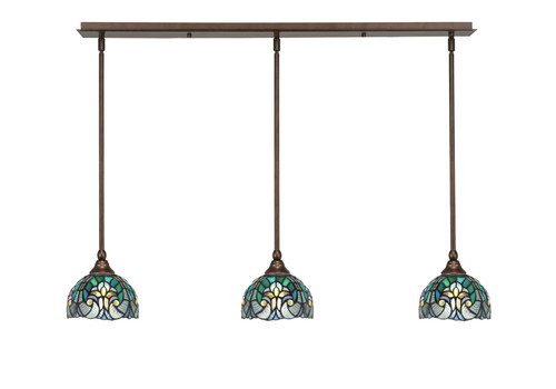 Toltec Lighting - 36-BRZ-9925 - Three Light Linear Pendalier - Any - Bronze